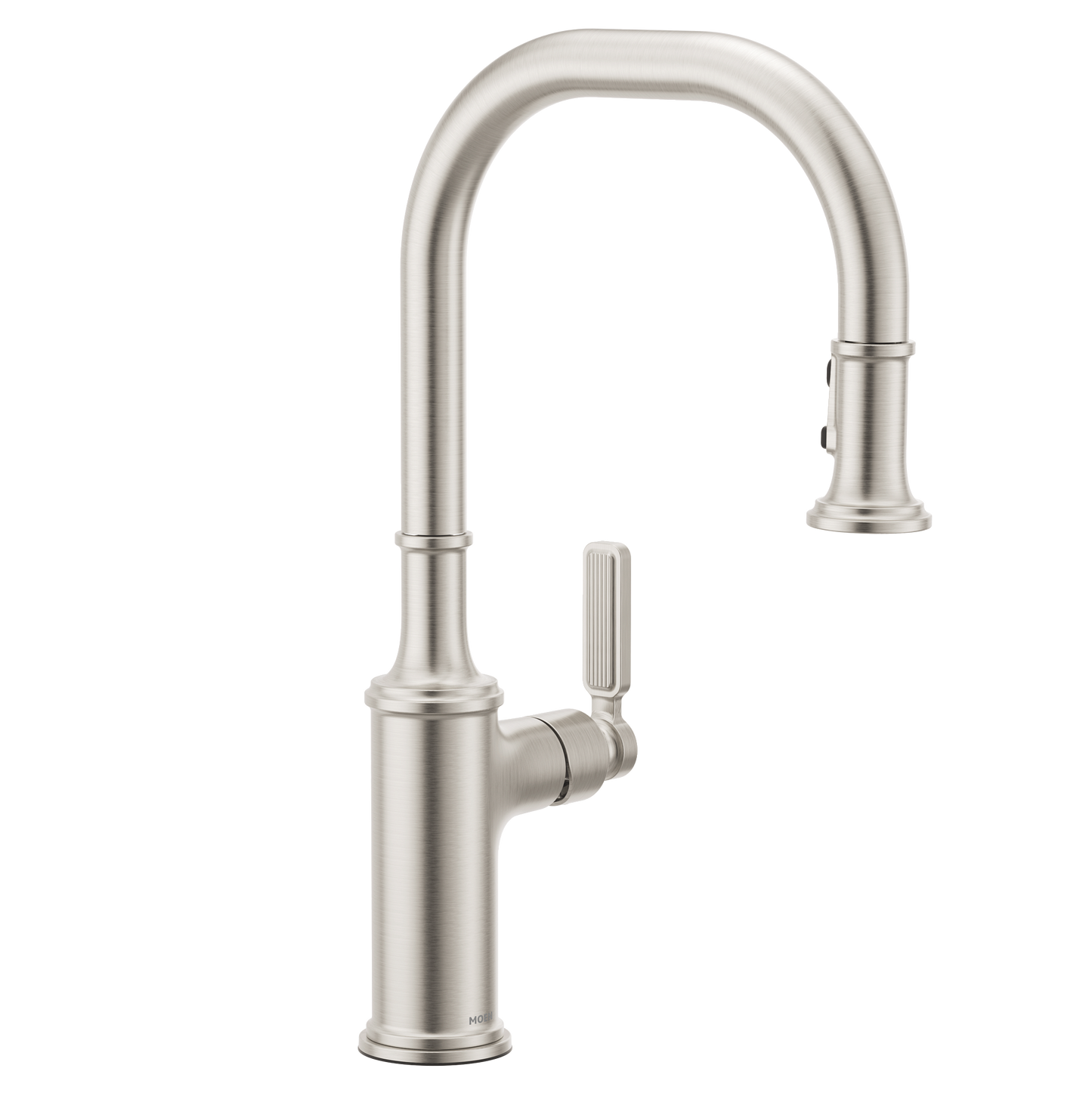 Smyth Matte black one-handle high arc pulldown kitchen faucet