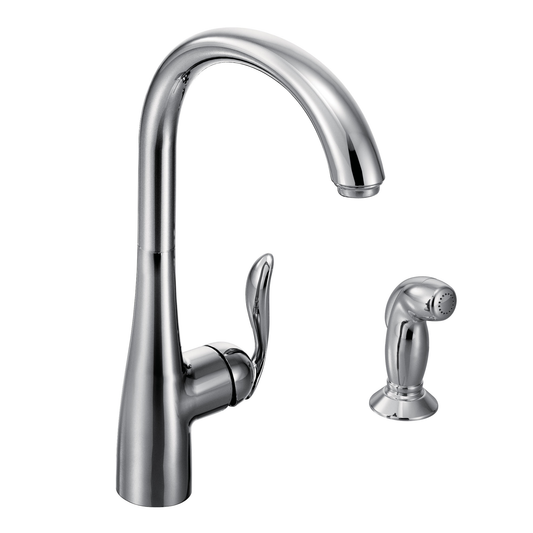 Arbor Chrome One-Handle High Arc Kitchen Faucet