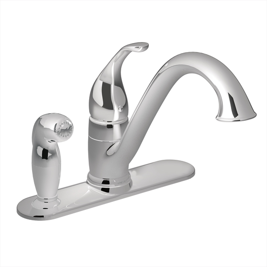 Camerist Chrome one-handle low arc kitchen faucet