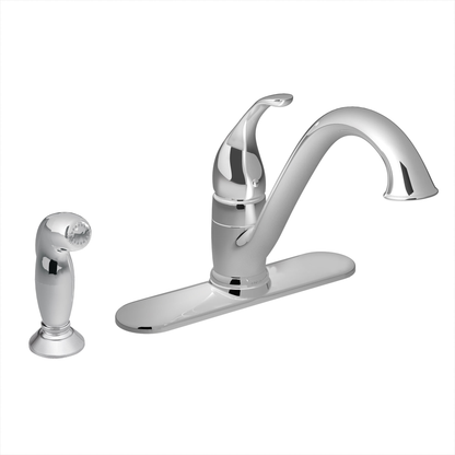 Camerist Chrome one-handle low arc kitchen faucet