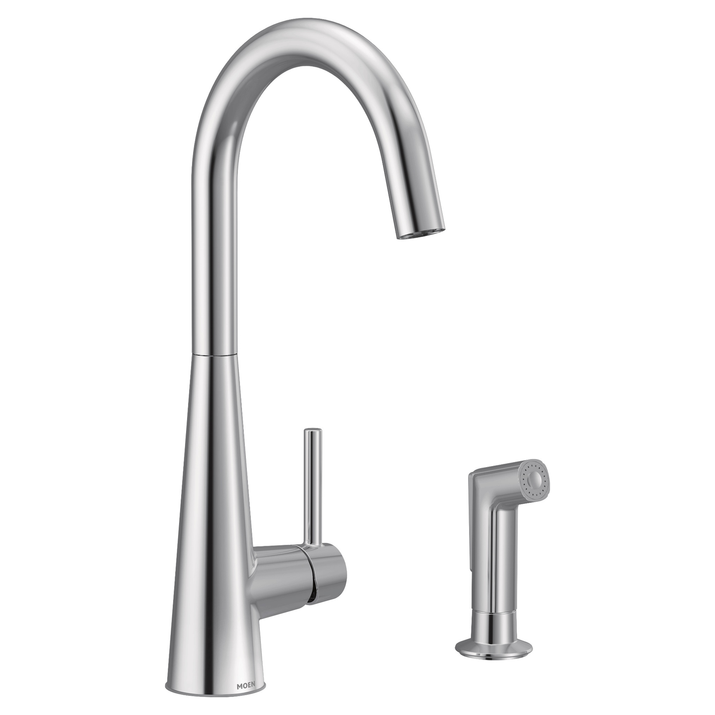 Sleek Chrome One-Handle Kitchen Faucet