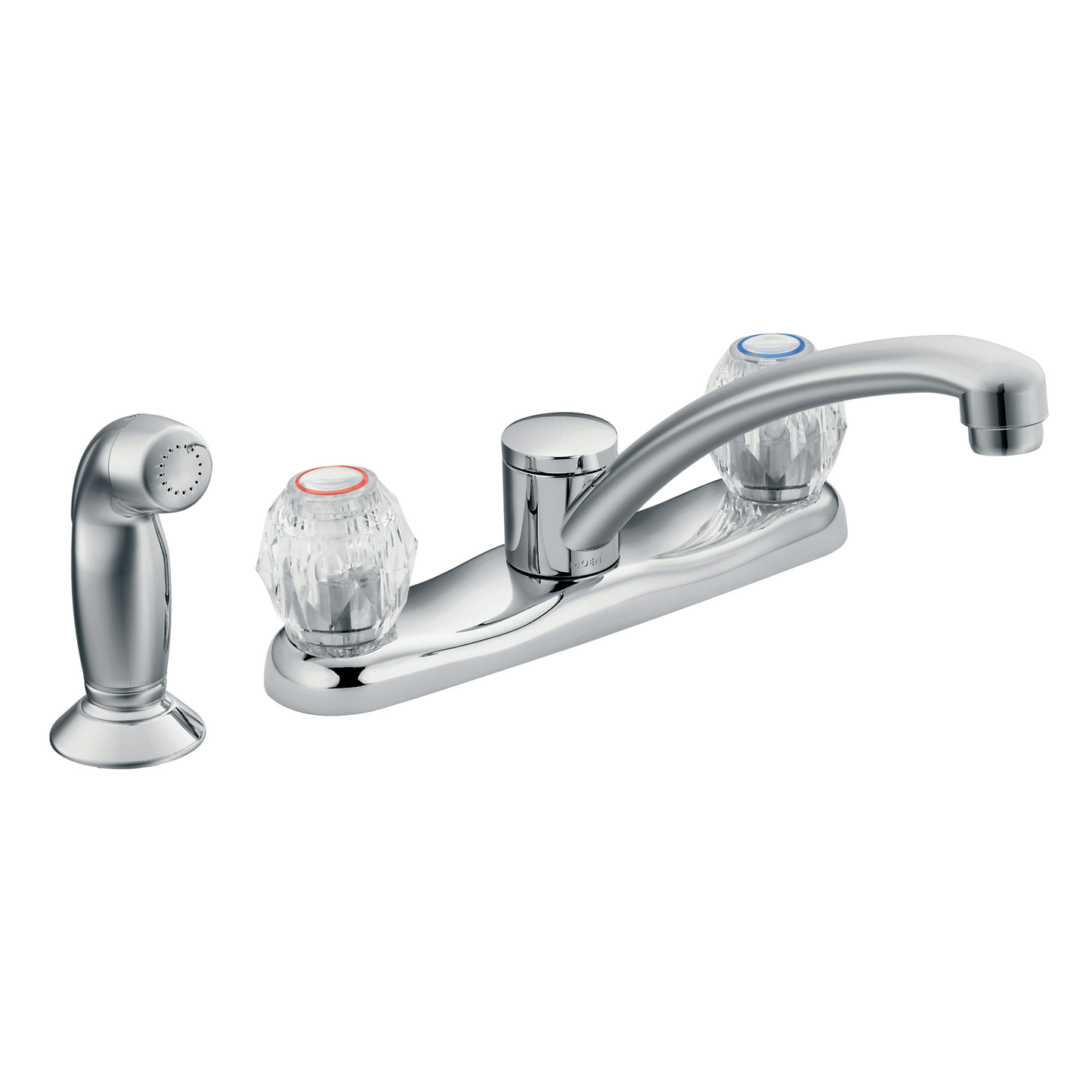 Chateau Chrome Two-Handle Low Arc Kitchen Faucet