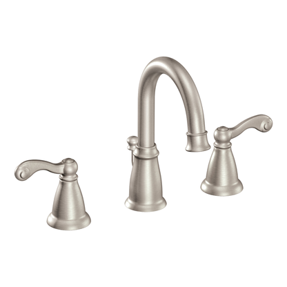 Traditional Chrome two-handle high arc bathroom faucet