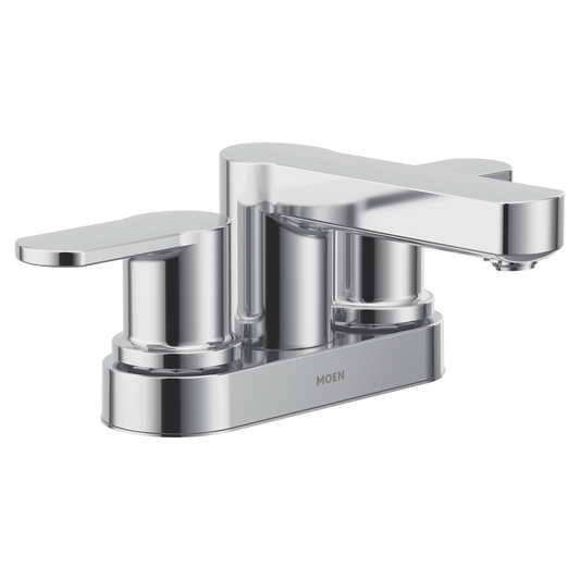 Laris Chrome two-handle low arc bathroom faucet