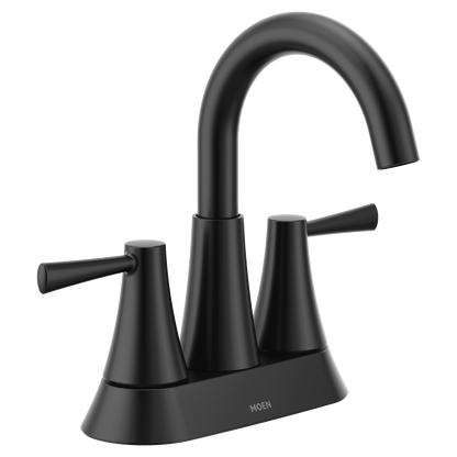 Ronan Chrome two-handle high arc bathroom faucet