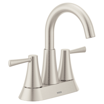 Ronan Chrome two-handle high arc bathroom faucet