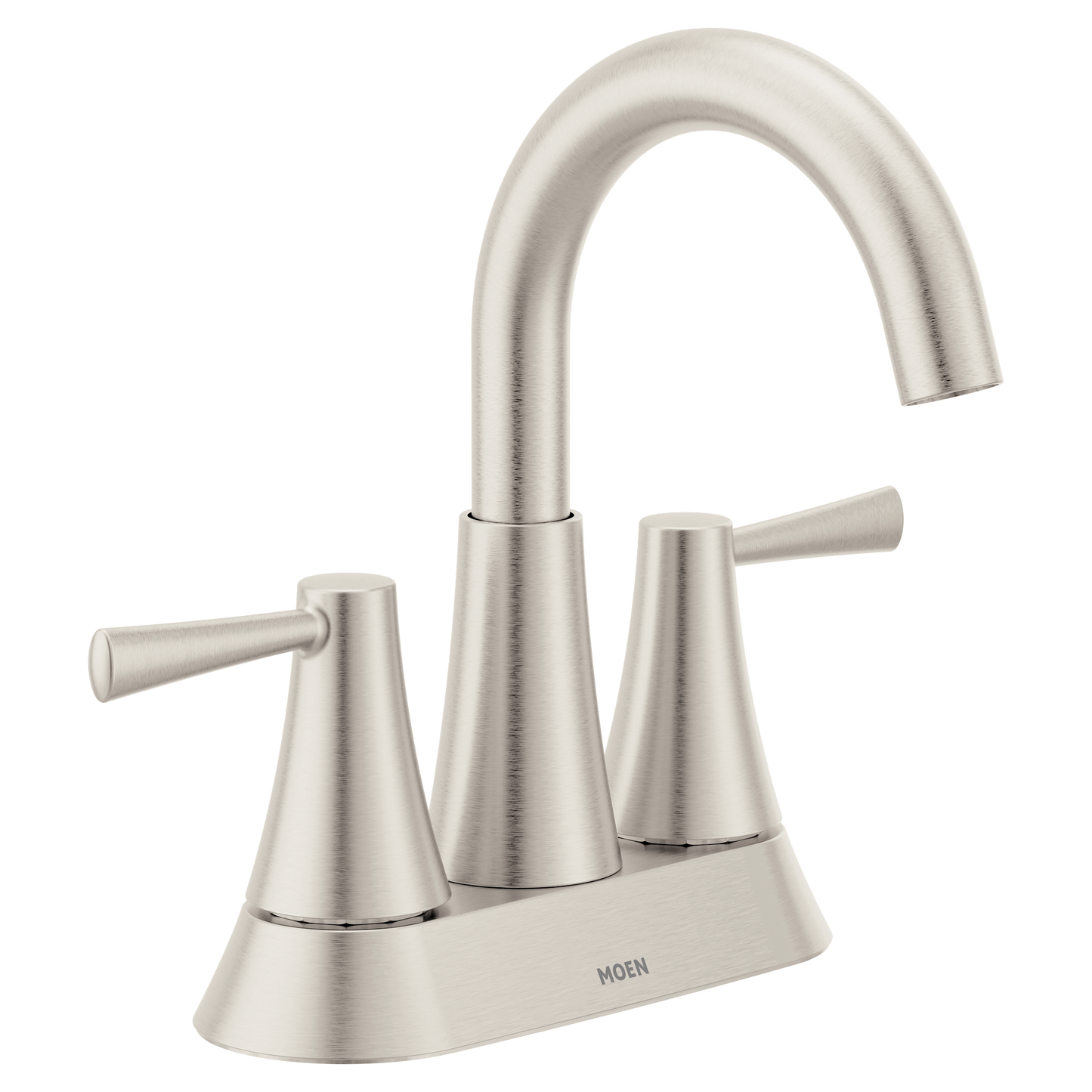 Ronan Chrome two-handle high arc bathroom faucet