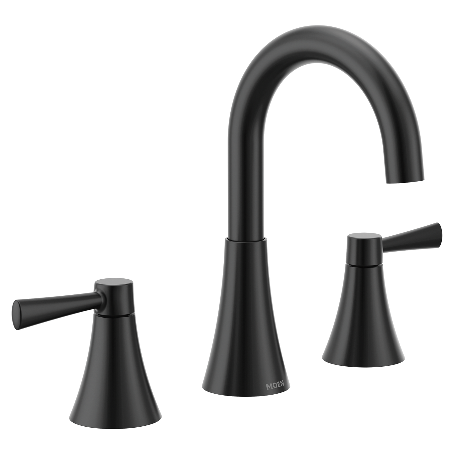 Ronan Chrome two-handle high arc bathroom faucet