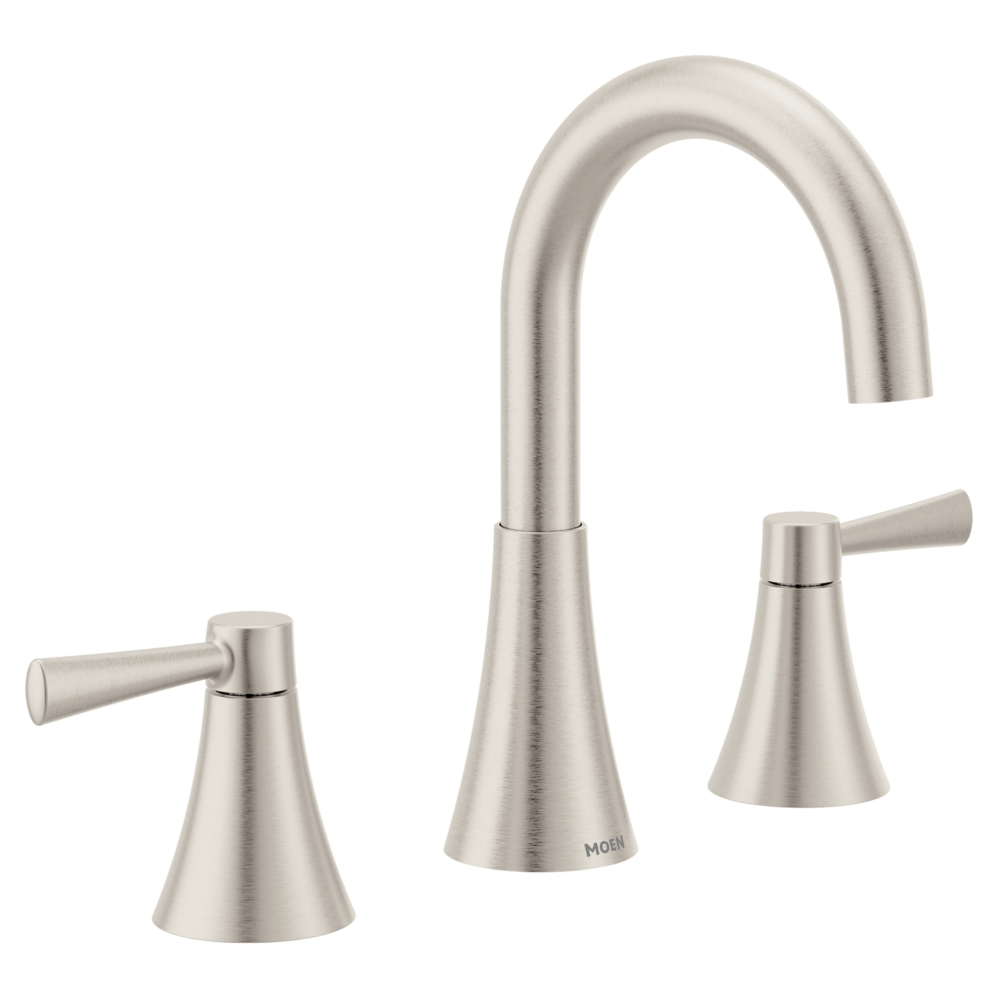 Ronan Chrome two-handle high arc bathroom faucet