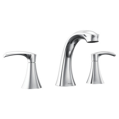 Graeden Chrome two-handle high arc bathroom faucet