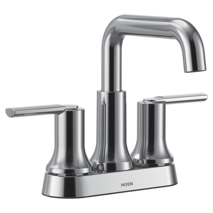 Zyla Chrome two-handle high arc bathroom faucet