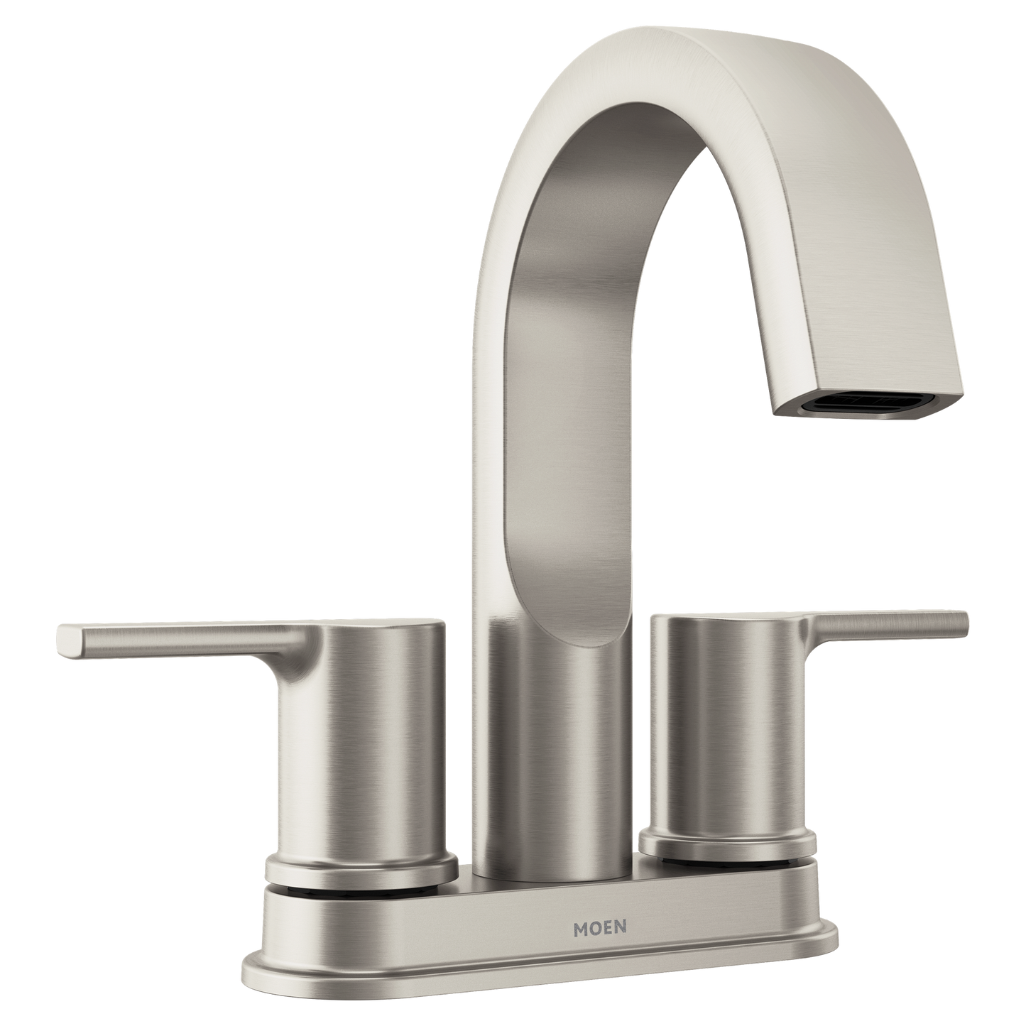 Avri Chrome two-handle high arc bathroom faucet