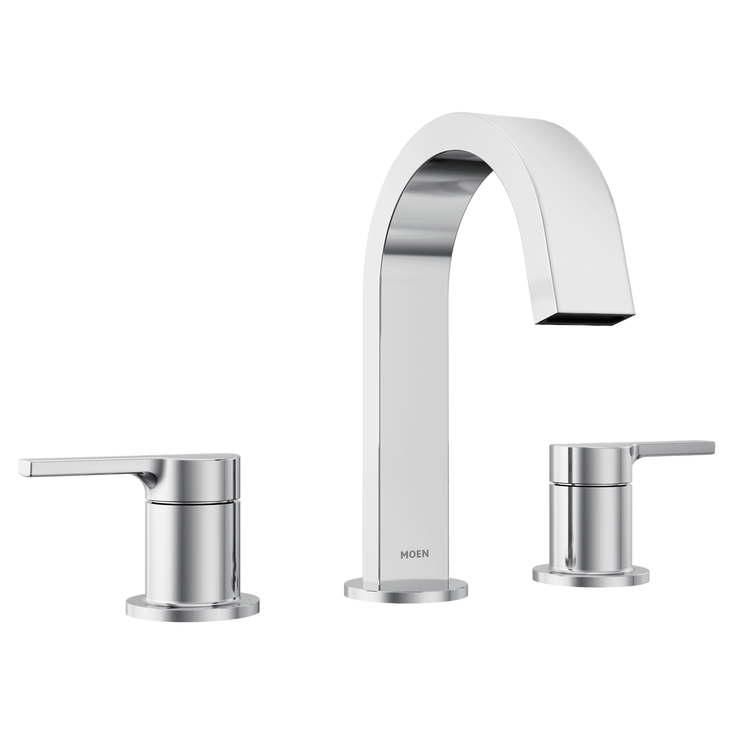 Avri Chrome two-handle high arc bathroom faucet