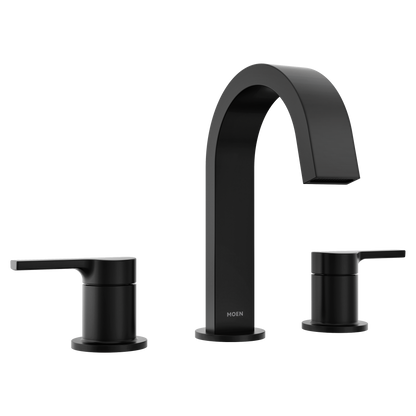 Avri Chrome two-handle high arc bathroom faucet