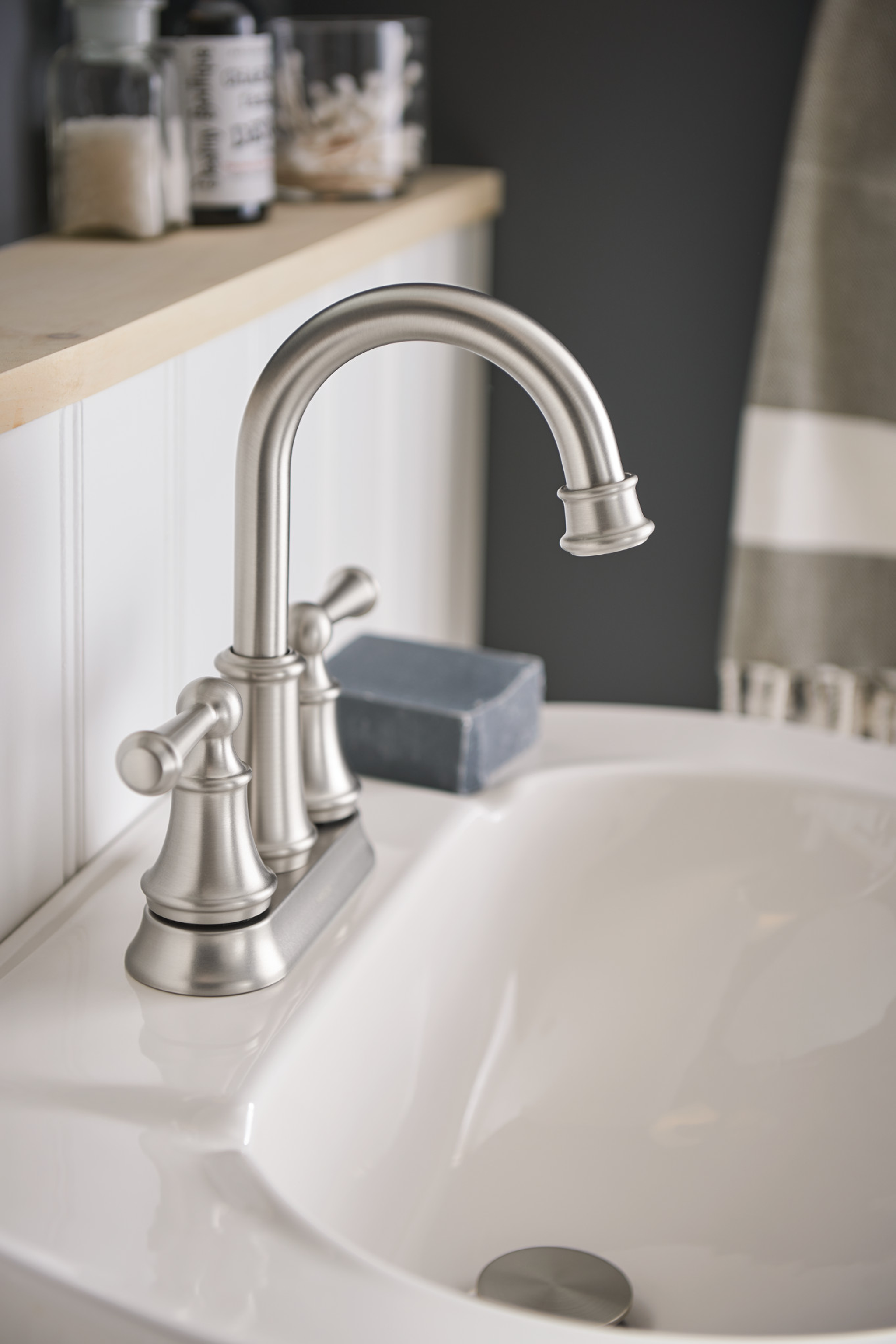 Brecklyn Spot Resist TwoHandle Bathroom Faucet Moen