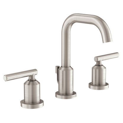 Gibson Chrome two-handle high arc bathroom faucet