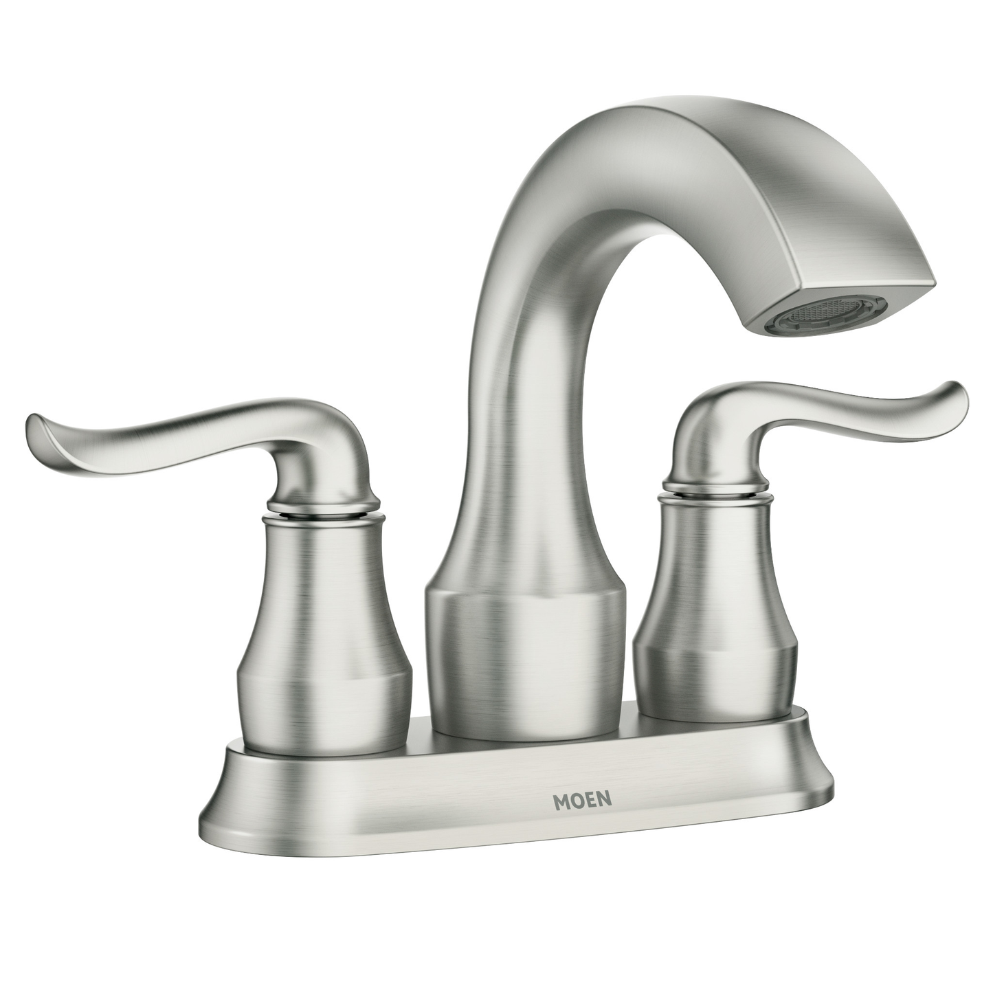 Hamden Spot Resist Brushed Nickel Two-Handle High Arc Bathroom Faucet