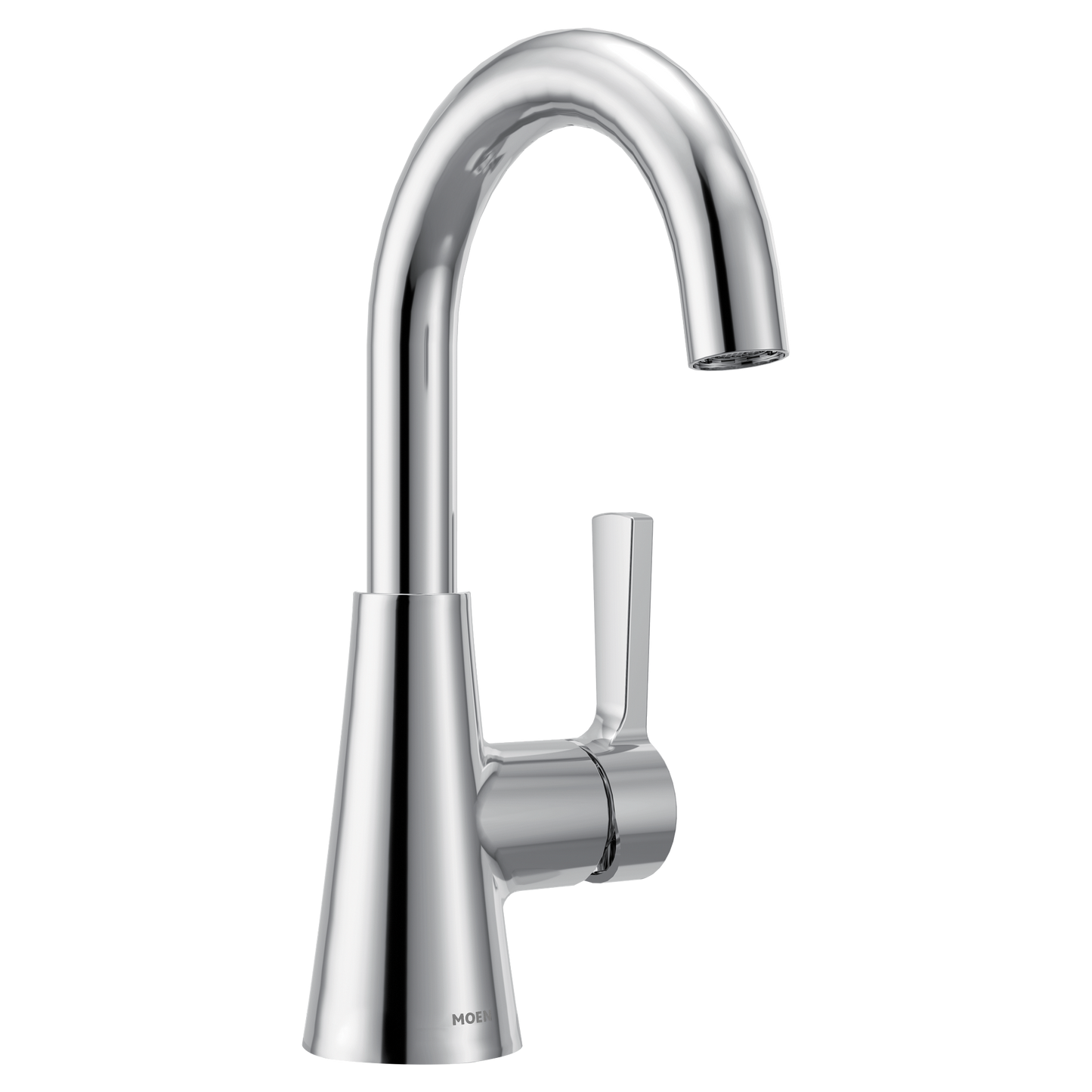 Mikah Chrome one-handle high arc bathroom faucet