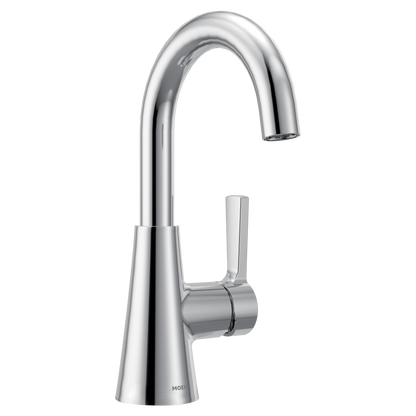 Mikah Chrome one-handle high arc bathroom faucet