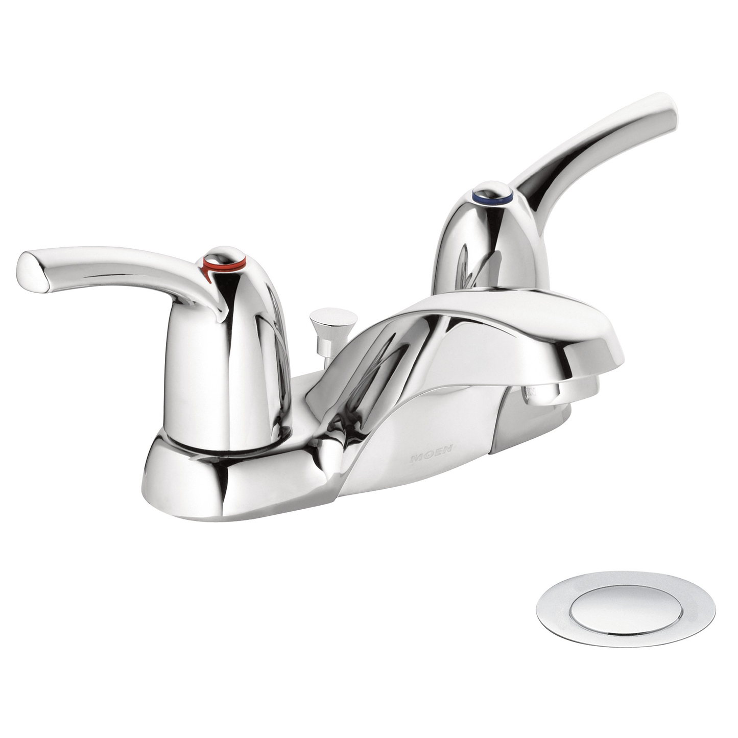 Adler Chrome two-handle low arc bathroom faucet