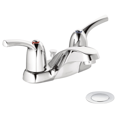 Adler Chrome Two-Handle Low Arc Bathroom Faucet