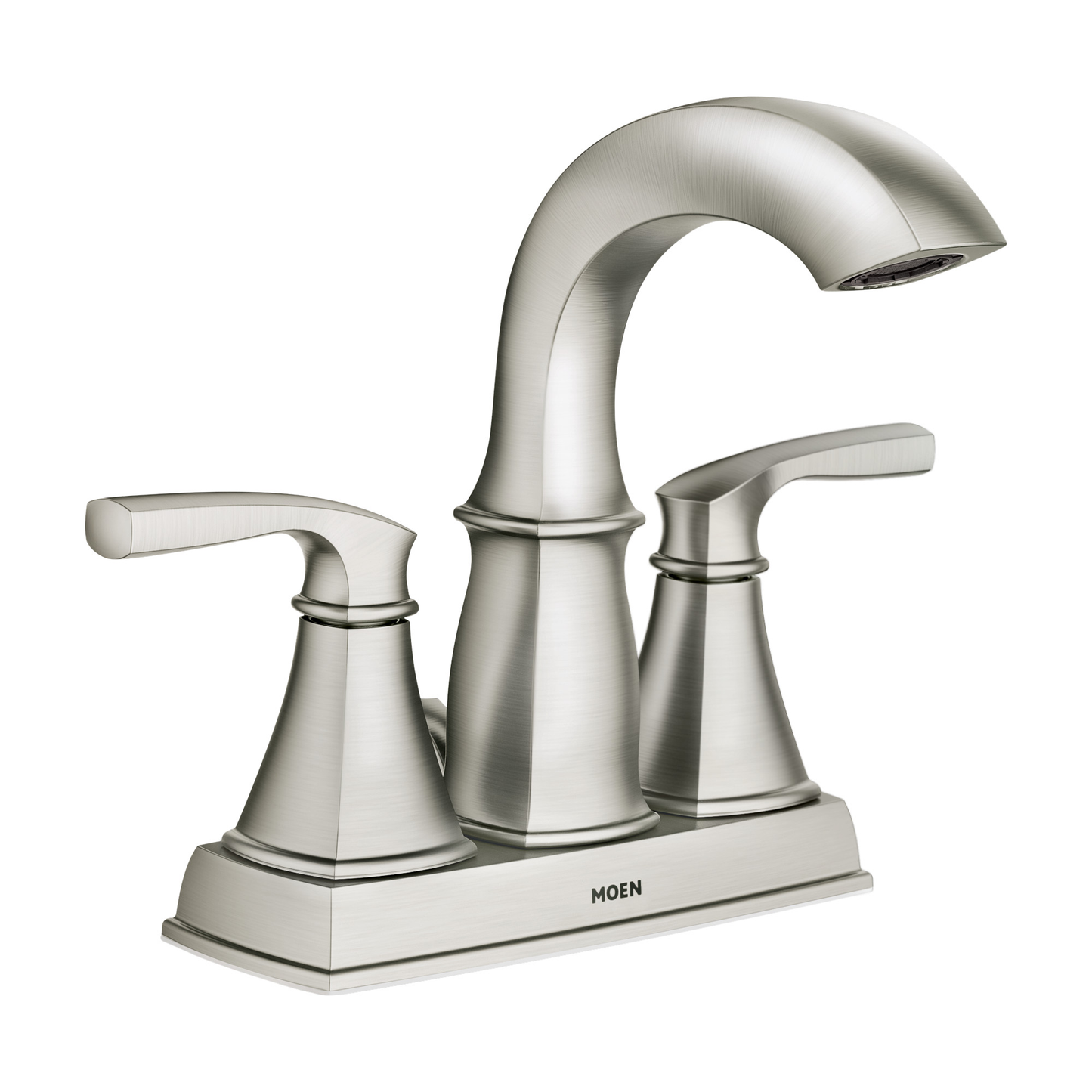 Hensley Spot Resist Stainless Two-Handle High Arc Bathroom Faucet