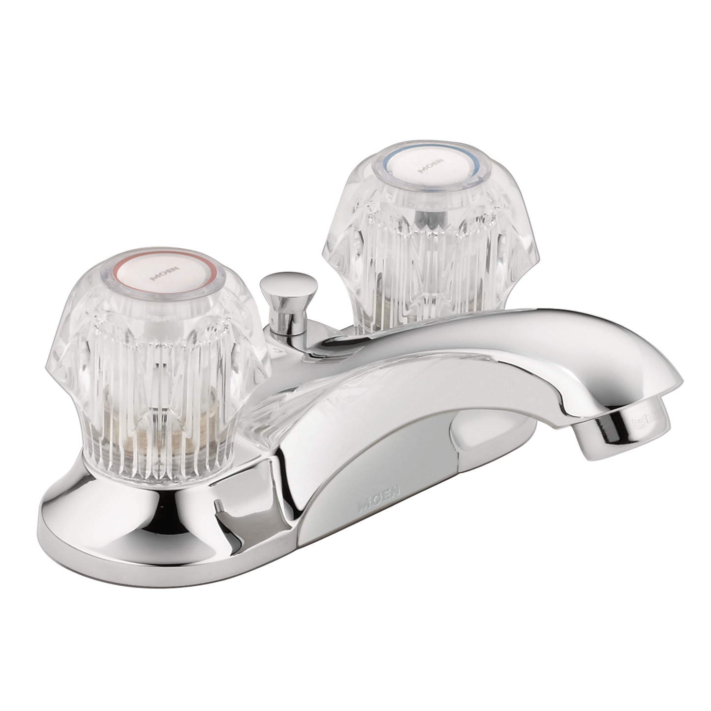 Adler Chrome two-handle low arc bathroom faucet