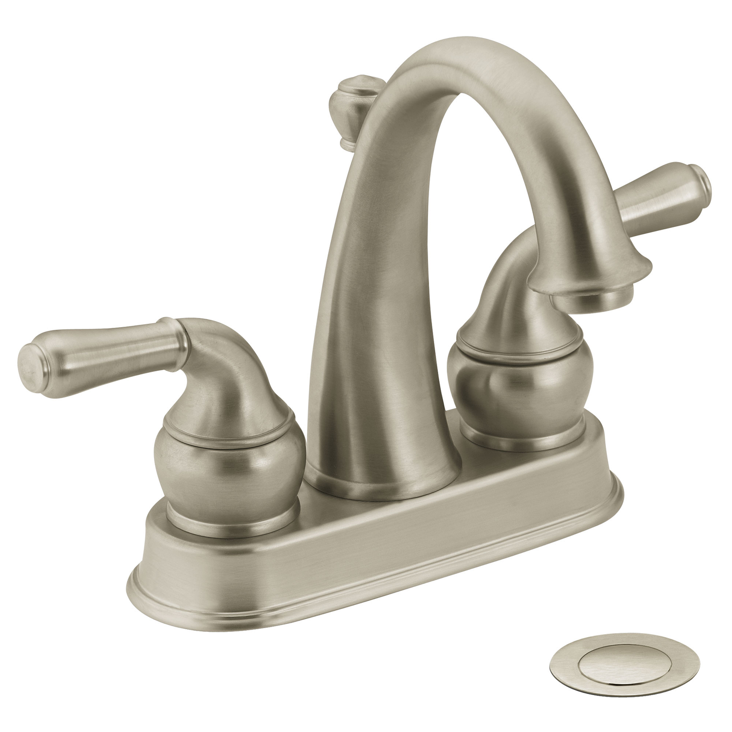 Monticello Chrome two-handle low arc bathroom faucet