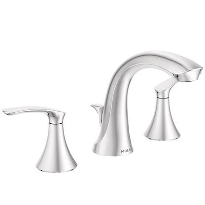 Darcy Chrome two-handle high arc bathroom faucet