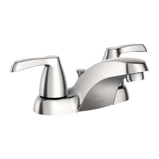 Touch Control Chrome two-handle low arc bathroom faucet