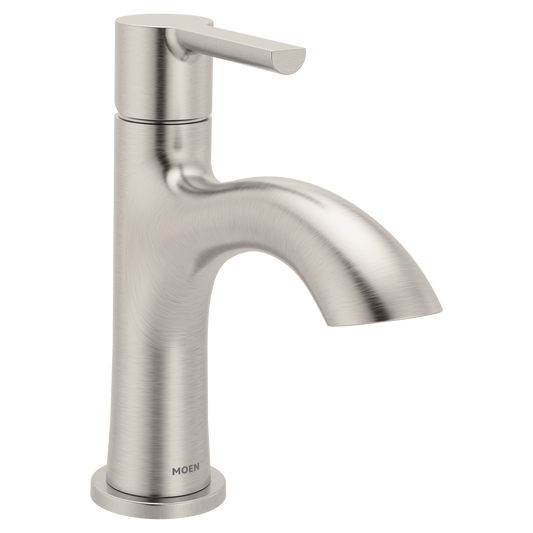 Chrome one-handle high arc bathroom faucet