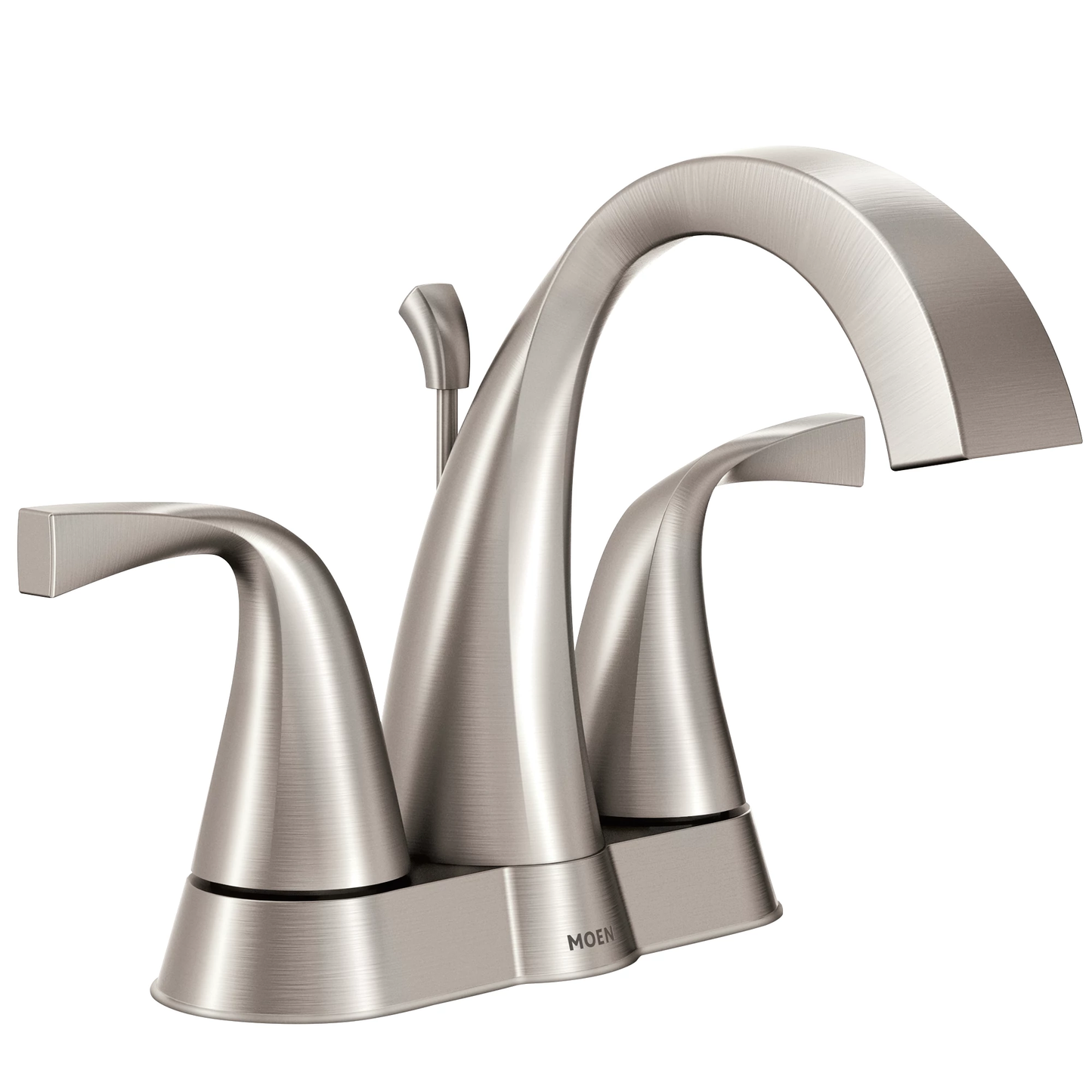 Oxby Spot resist brushed nickel Two-Handle High Arc Bathroom Faucet