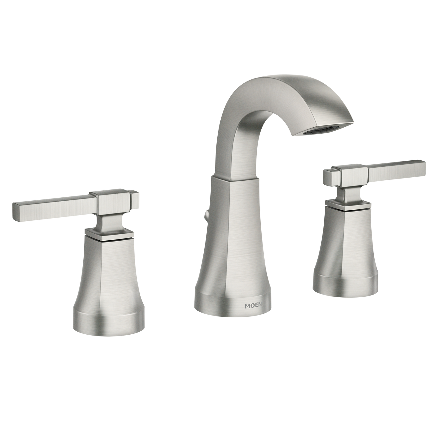 Ayda Spot Resist Brushed Nickel Two-Handle High Arc Bathroom Faucet