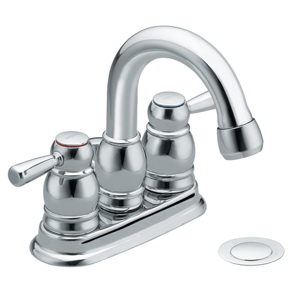 Touch Control Chrome two-handle low arc bathroom faucet