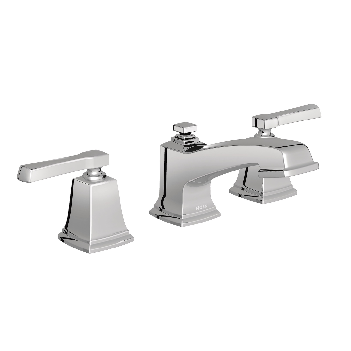 Boardwalk Chrome two-handle low arc bathroom faucet