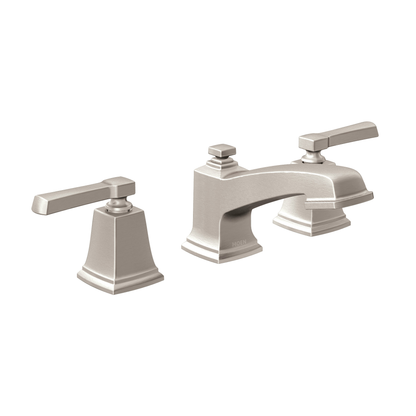 Boardwalk Two-Handle Low Arc Bathroom Faucet