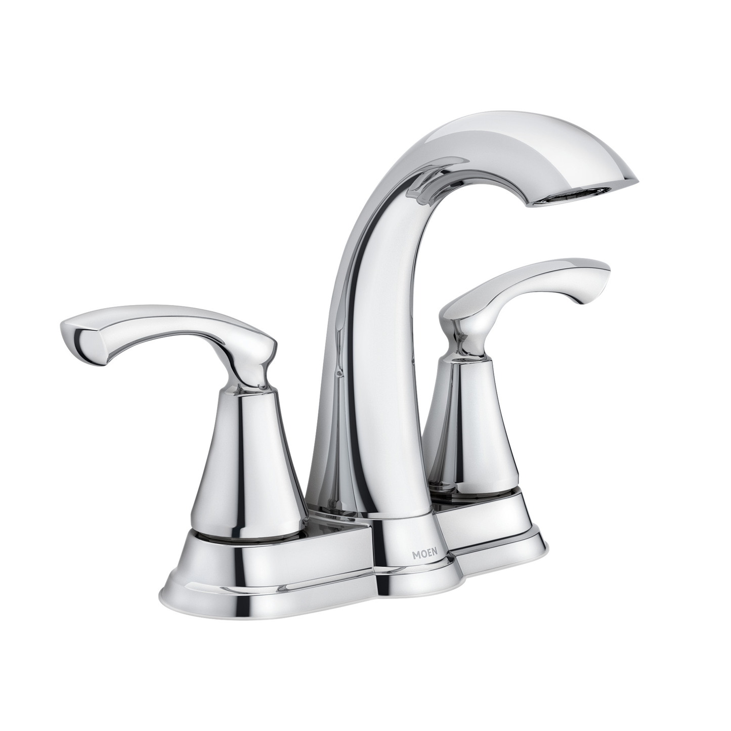 Tiffin Chrome Two-Handle High Arc Bathroom Faucet