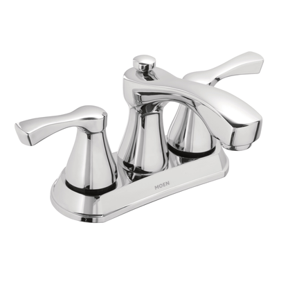 Belmont Chrome two-handle low arc bathroom faucet