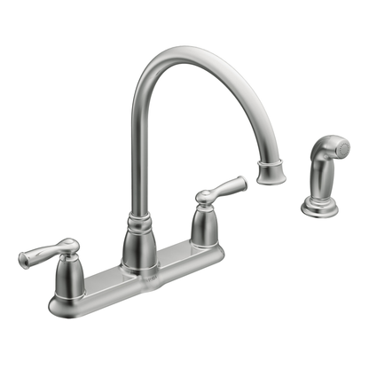 Banbury Chrome Two-Handle High Arc Kitchen Faucet