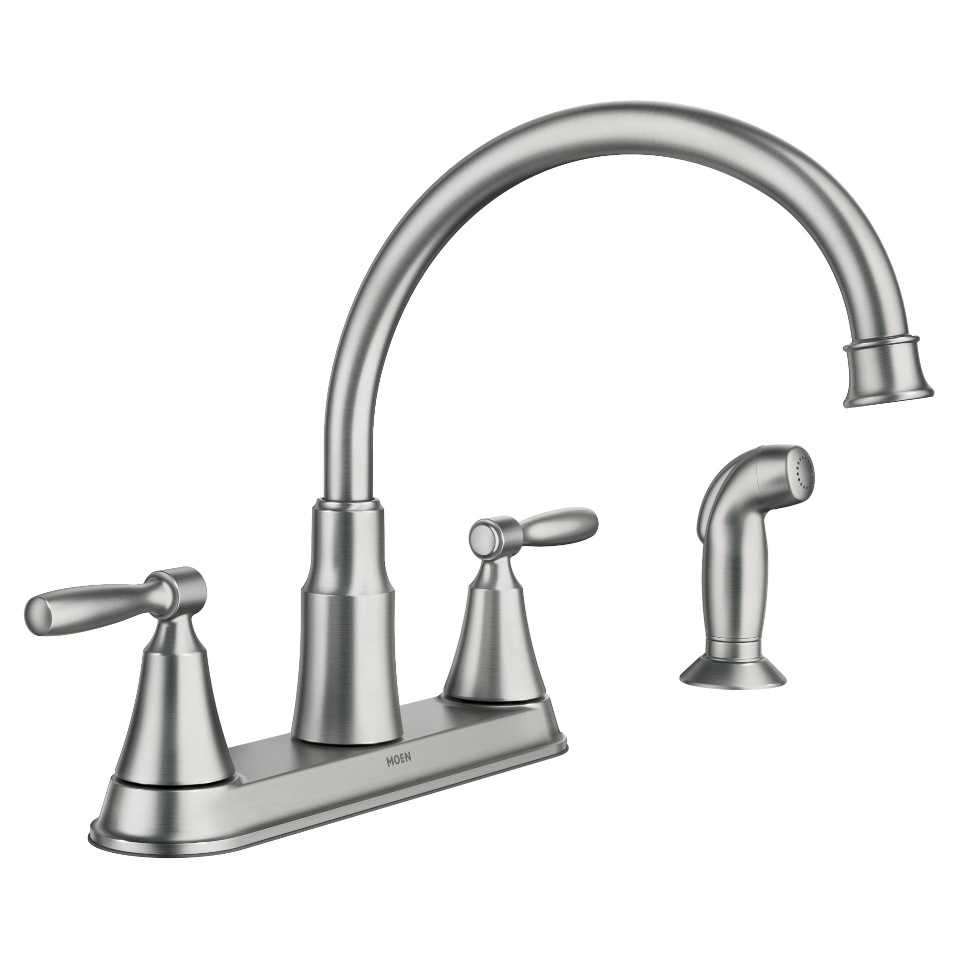 Hutchinson Two-Handle High Arc Kitchen Faucet – Moen