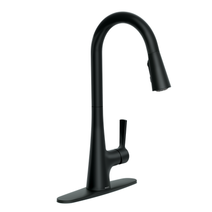 Mikah Chrome one-handle high arc pulldown kitchen faucet