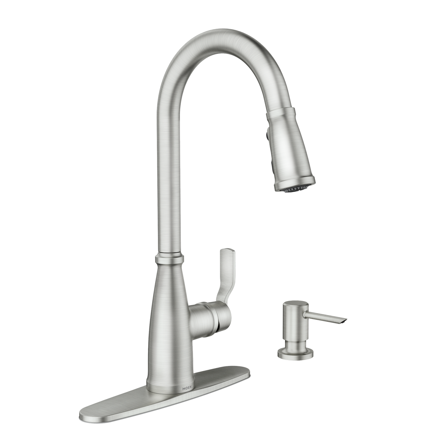 Nolia Chrome one-handle high arc pulldown kitchen faucet