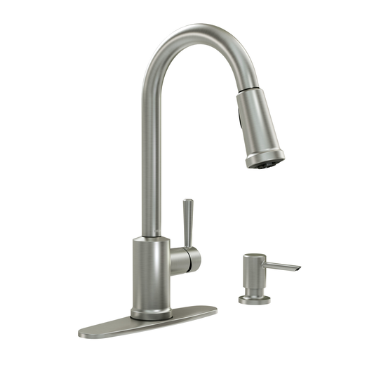 Indi Chrome One-Handle High Arc Pulldown Kitchen Faucet