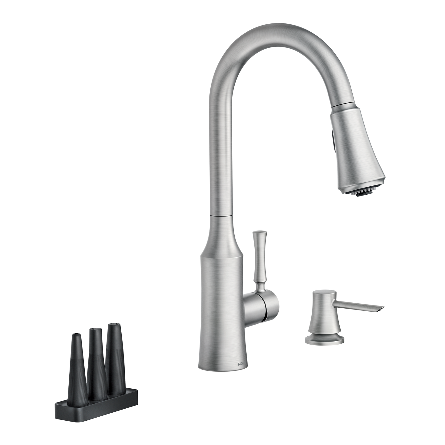 Venango Chrome One-Handle High Arc Pulldown Kitchen Faucet