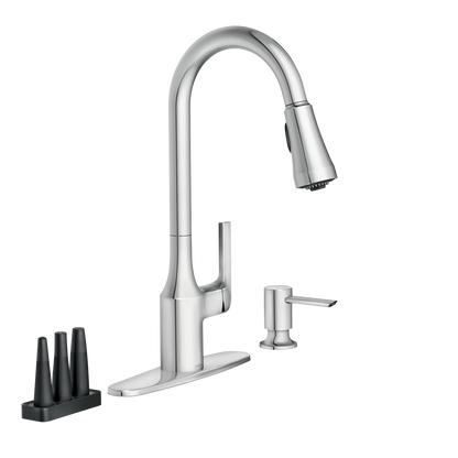 Milton Chrome One-Handle High Arc Pulldown Kitchen Faucet