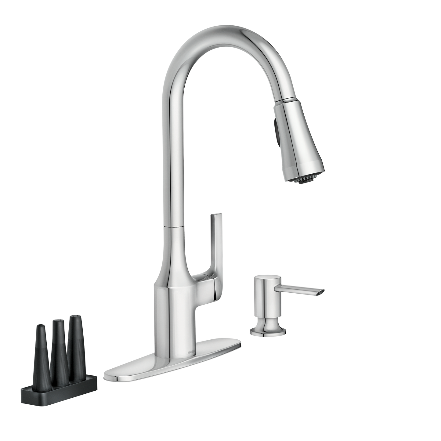 Milton Chrome One-Handle High Arc Pulldown Kitchen Faucet