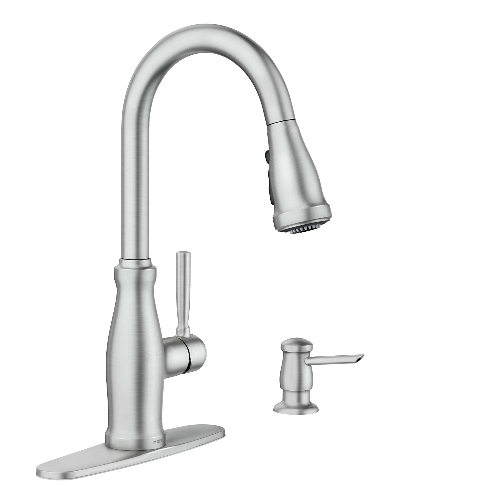 monnchan Stableton One-handle High Arc Pulldown Kitchen Faucet – Moen