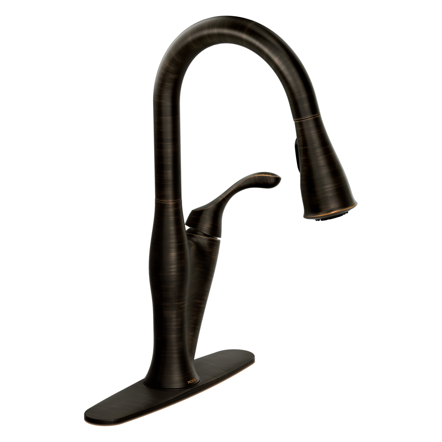 Benton Mediterranean Bronze One-Handle High Arc Pulldown Kitchen Faucet