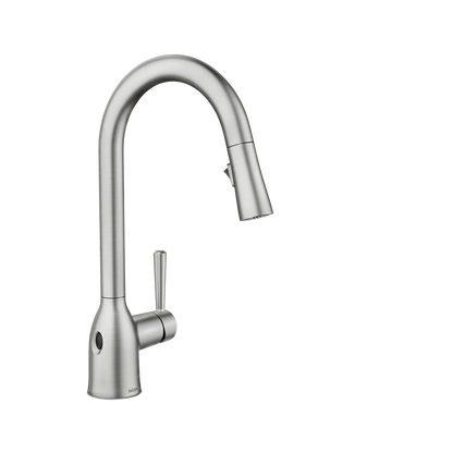 Adler Chrome one-handle low arc pulldown kitchen faucet