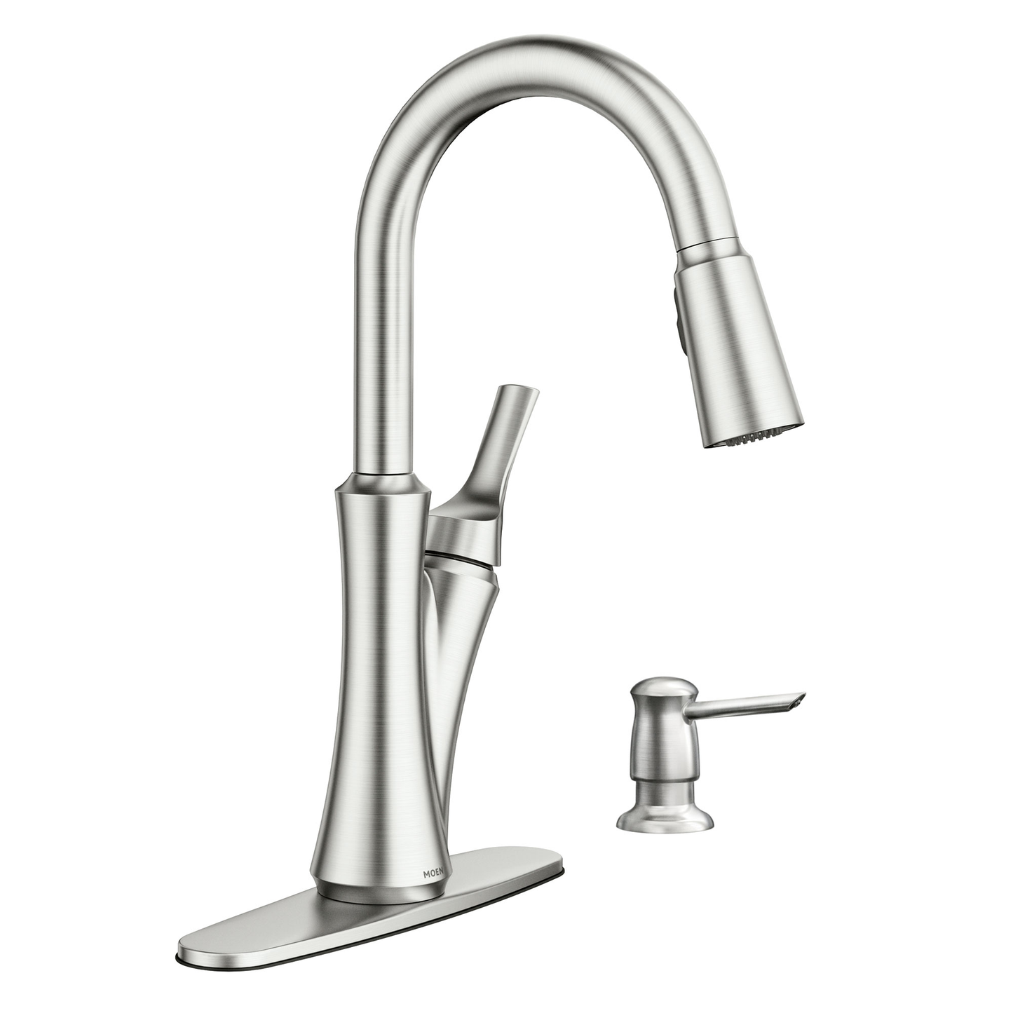 Benson Spot Resist Stainless One-Handle High Arc Pulldown Kitchen Faucet